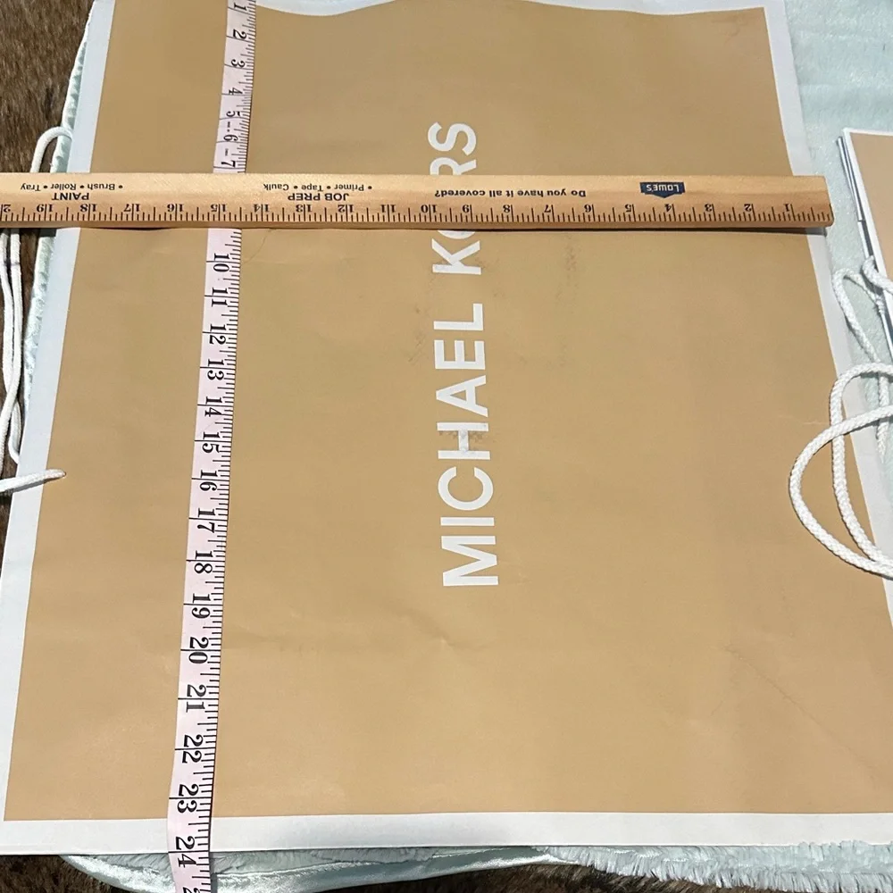 4 Michael Kors Beige Gift Bags & 2 Boxes